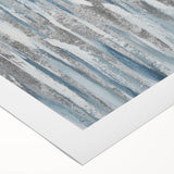 Zen Garden Wall Art – Calming Blue & White Abstract Print