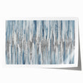 Zen Garden Wall Art – Calming Blue & White Abstract Print