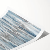 Zen Garden Wall Art – Calming Blue & White Abstract Print
