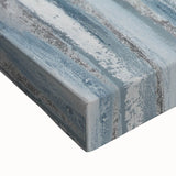 Zen Garden Wall Art – Calming Blue & White Abstract Print