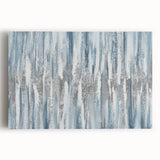 Zen Garden Wall Art – Calming Blue & White Abstract Print