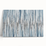 Zen Garden Wall Art – Calming Blue & White Abstract Print