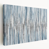 Zen Garden Wall Art – Calming Blue & White Abstract Print