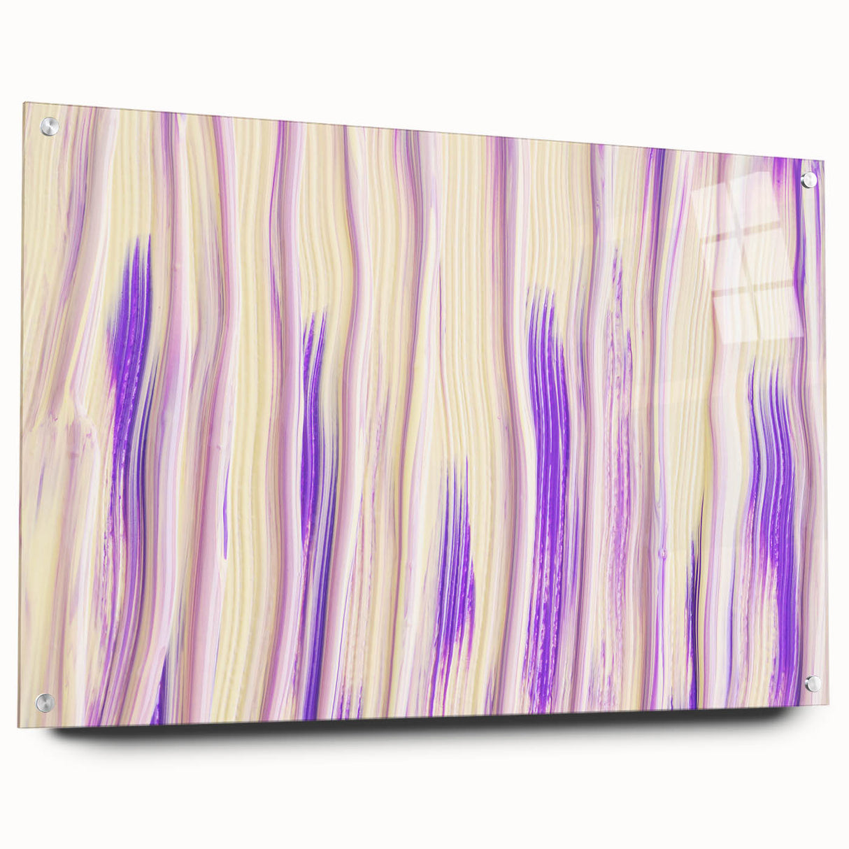 Timeless Textures Abstract Wall Art – Lilac and Beige Tones