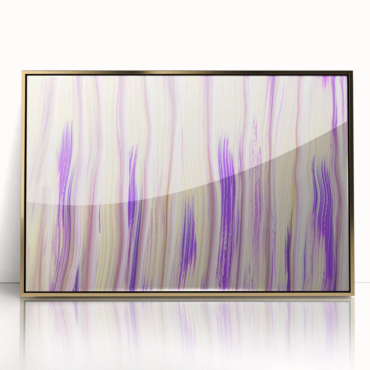 Timeless Textures Abstract Wall Art – Lilac and Beige Tones