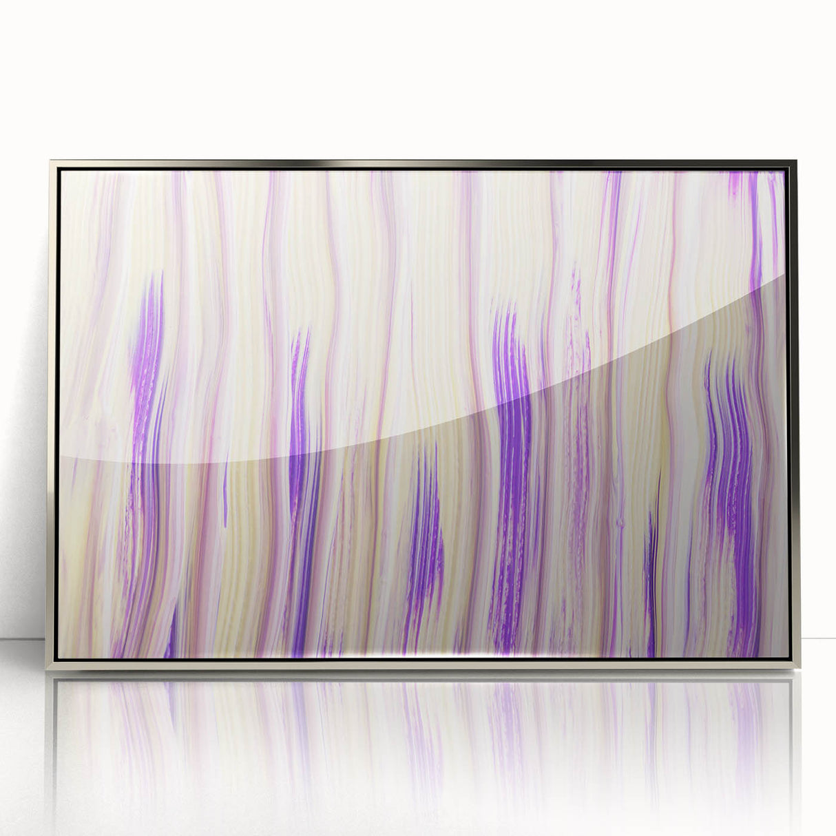 Timeless Textures Abstract Wall Art – Lilac and Beige Tones