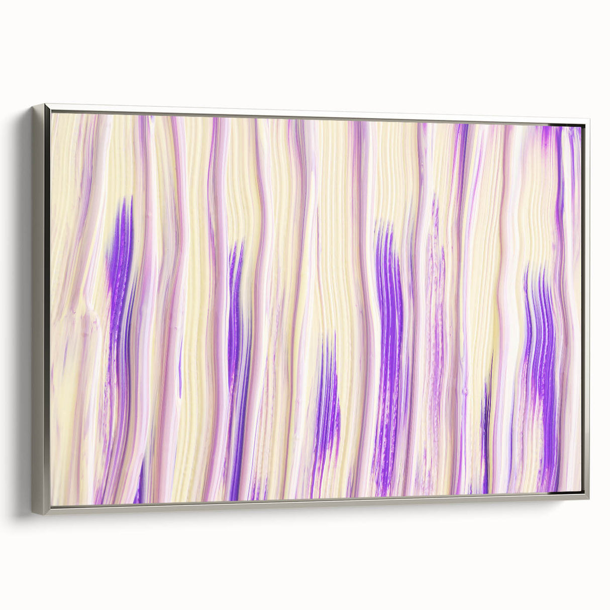 Timeless Textures Abstract Wall Art – Lilac and Beige Tones