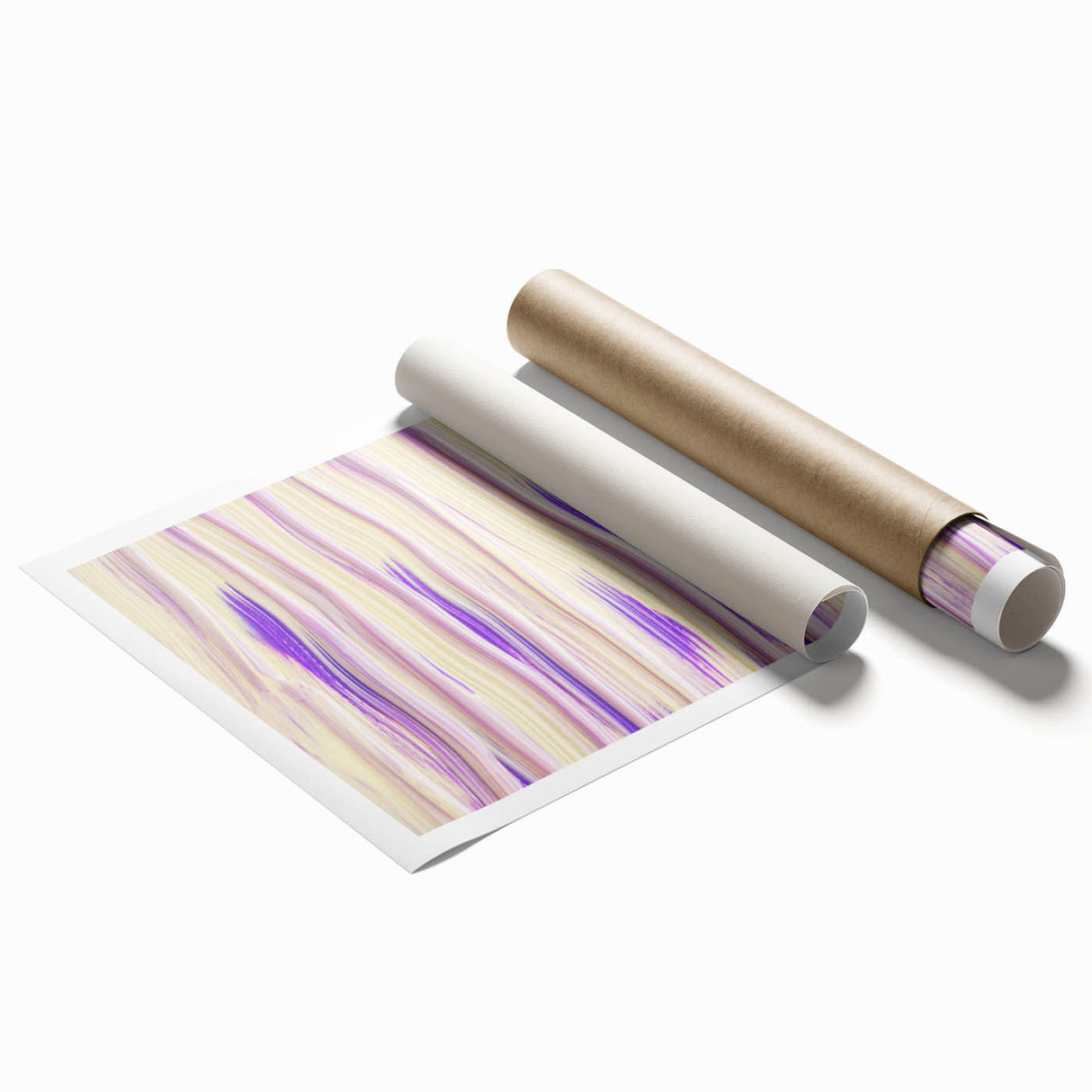 Timeless Textures Abstract Wall Art – Lilac and Beige Tones