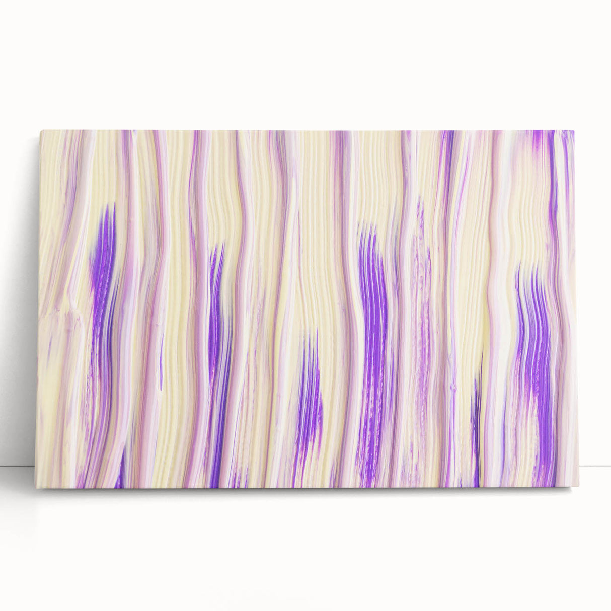 Timeless Textures Abstract Wall Art – Lilac and Beige Tones