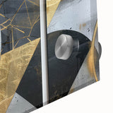 Elegant Black, White, and Gold Abstract Wall Art - Geometric Canvas