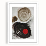 Minimal Ink Swirl Balance – Large Abstract Wall Decor for Calm Spaces