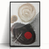 Minimal Ink Swirl Balance – Large Abstract Wall Decor for Calm Spaces