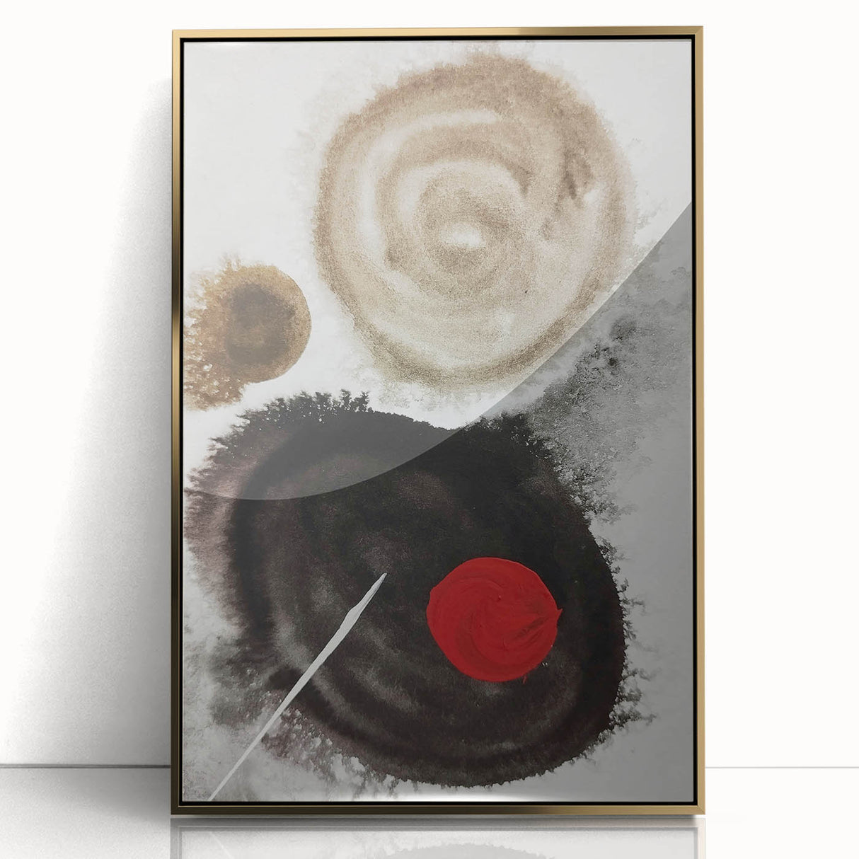 Minimal Ink Swirl Balance – Large Abstract Wall Decor for Calm Spaces