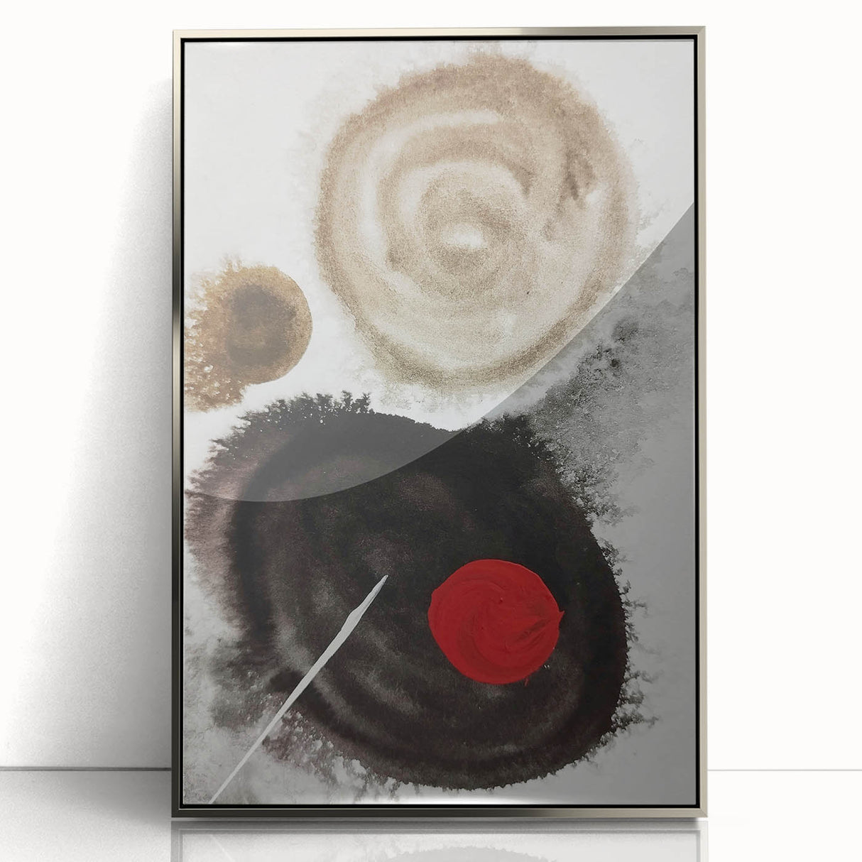 Minimal Ink Swirl Balance – Large Abstract Wall Decor for Calm Spaces