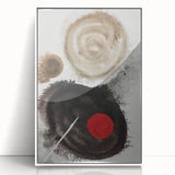 Minimal Ink Swirl Balance – Large Abstract Wall Decor for Calm Spaces
