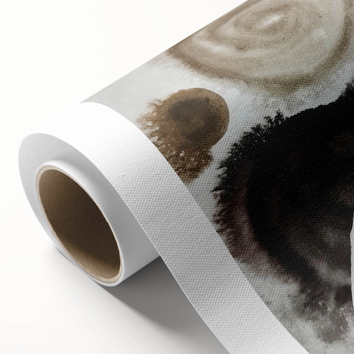 Minimal Ink Swirl Balance – Large Abstract Wall Decor for Calm Spaces