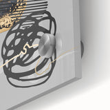 Elegant Abstract Art Design – Black, Gold & Gray Luxury Print