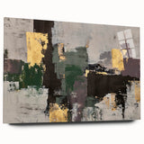 Earthen Harmony Abstracts - Contemporary Canvas Art with Gold Accents