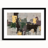 Earthen Harmony Abstracts - Contemporary Canvas Art with Gold Accents