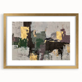 Earthen Harmony Abstracts - Contemporary Canvas Art with Gold Accents