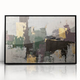 Earthen Harmony Abstracts - Contemporary Canvas Art with Gold Accents