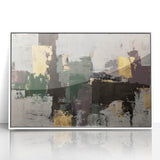 Earthen Harmony Abstracts - Contemporary Canvas Art with Gold Accents