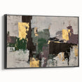 Earthen Harmony Abstracts - Contemporary Canvas Art with Gold Accents
