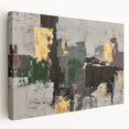 Earthen Harmony Abstracts - Contemporary Canvas Art with Gold Accents