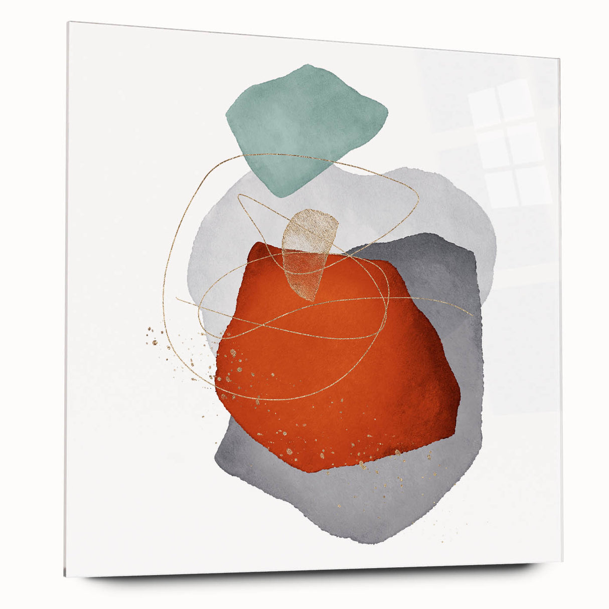 Abstract geometric framed art – bold minimalist wall decor print