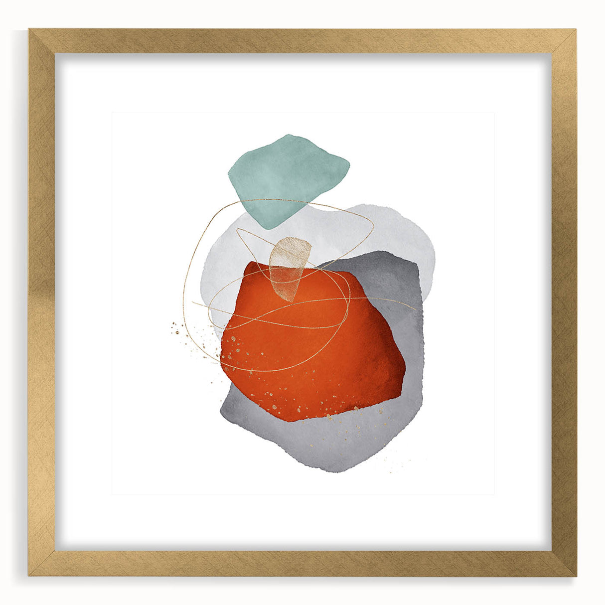 Abstract geometric framed art – bold minimalist wall decor print