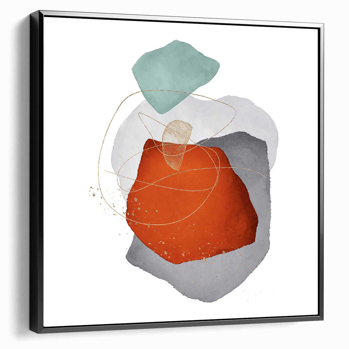 Abstract geometric framed art – bold minimalist wall decor print