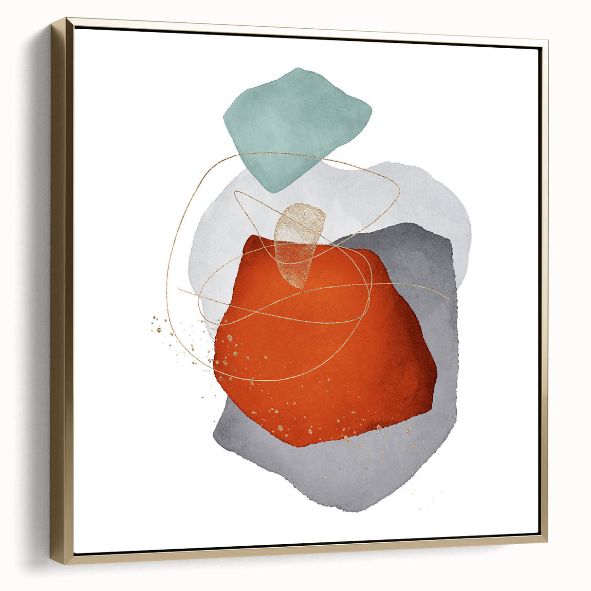Abstract geometric framed art – bold minimalist wall decor print