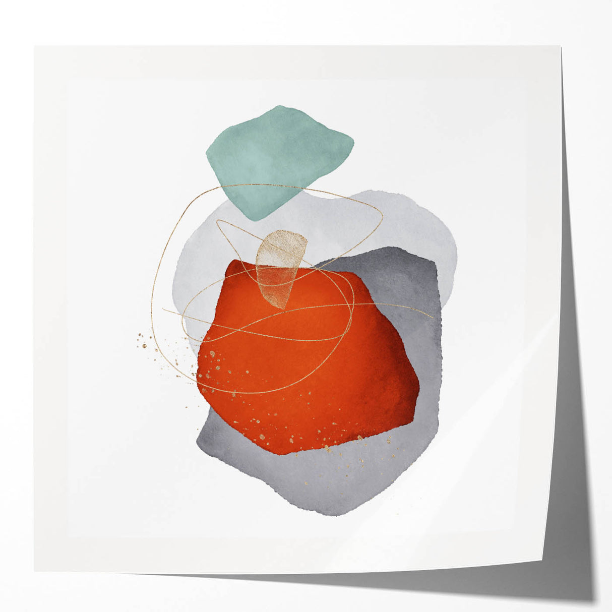 Abstract geometric framed art – bold minimalist wall decor print