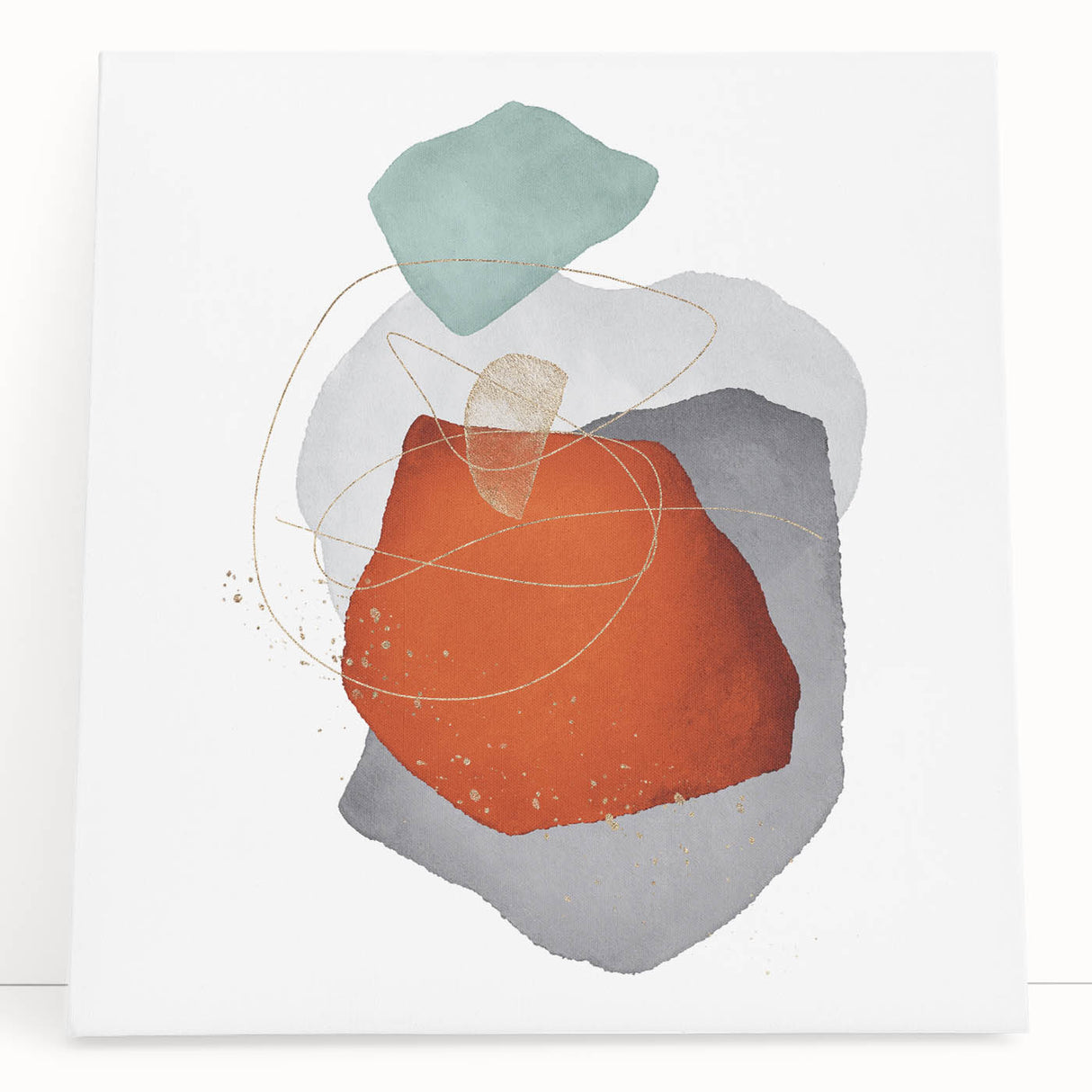 Abstract geometric framed art – bold minimalist wall decor print
