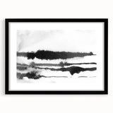 Black and White Minimalist Landscapes – Inked Forest Horizon View