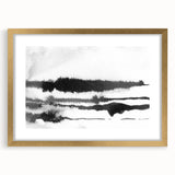 Black and White Minimalist Landscapes – Inked Forest Horizon View