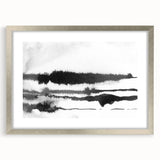 Black and White Minimalist Landscapes – Inked Forest Horizon View