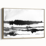 Black and White Minimalist Landscapes – Inked Forest Horizon View