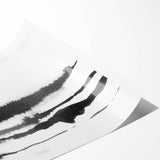 Black and White Minimalist Landscapes – Inked Forest Horizon View