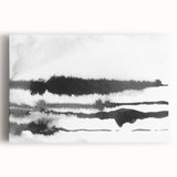 Black and White Minimalist Landscapes – Inked Forest Horizon View
