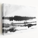 Black and White Minimalist Landscapes – Inked Forest Horizon View