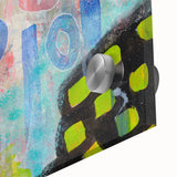 Abstract Wall Art – Playful Modern Canvas in Blue, Pink & Pastel Hues