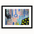 Abstract Wall Art – Playful Modern Canvas in Blue, Pink & Pastel Hues