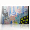 Abstract Wall Art – Playful Modern Canvas in Blue, Pink & Pastel Hues