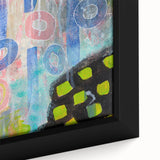 Abstract Wall Art – Playful Modern Canvas in Blue, Pink & Pastel Hues