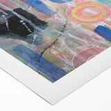 Abstract Wall Art – Playful Modern Canvas in Blue, Pink & Pastel Hues