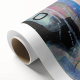 Abstract Wall Art – Playful Modern Canvas in Blue, Pink & Pastel Hues