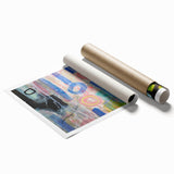 Abstract Wall Art – Playful Modern Canvas in Blue, Pink & Pastel Hues