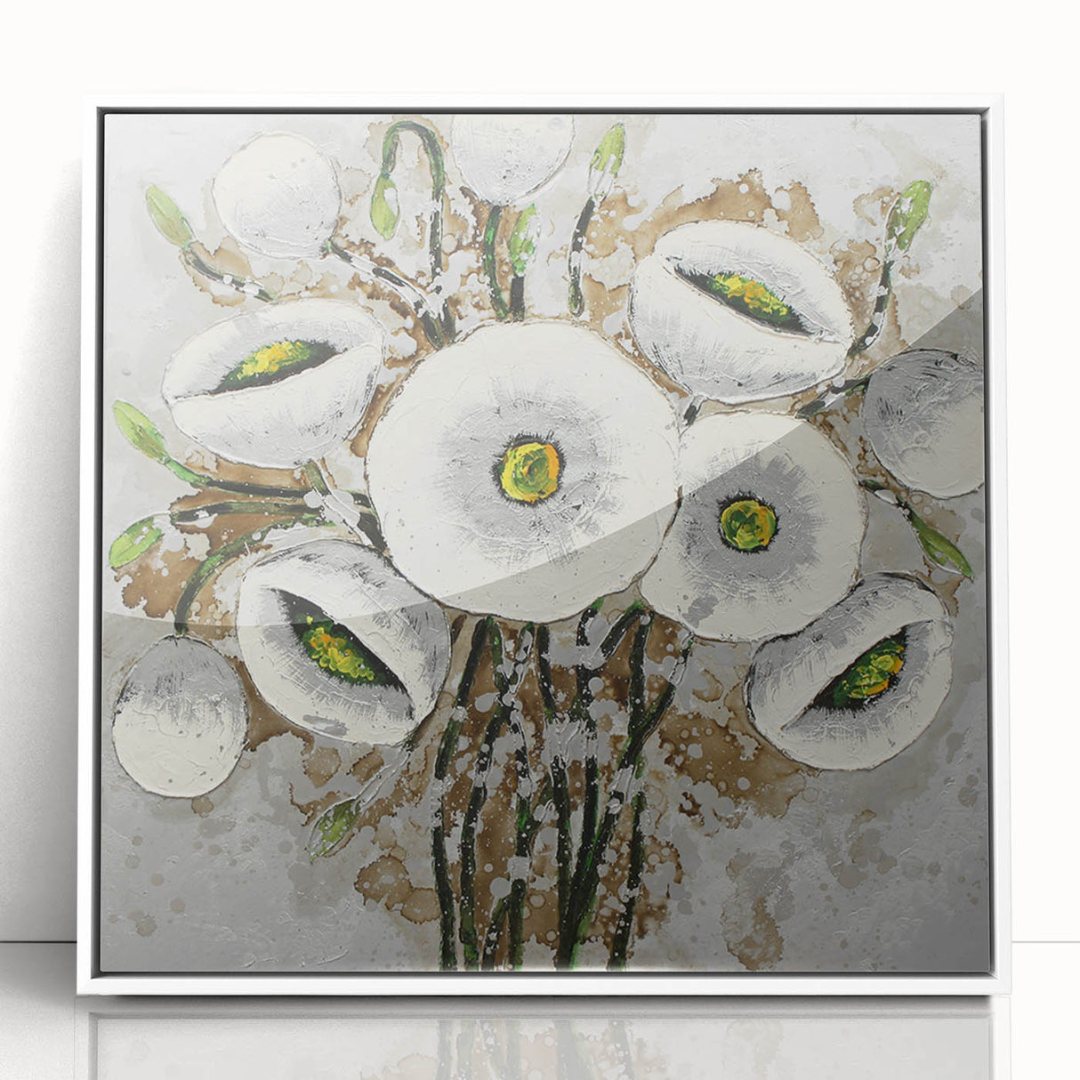 Relaxing Nature Wall Decor – Floral Serene Landscape Art