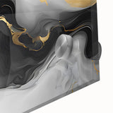 Luxury Fluid Acrylic Wall Decor – Black, Gray & Gold Canvas Art